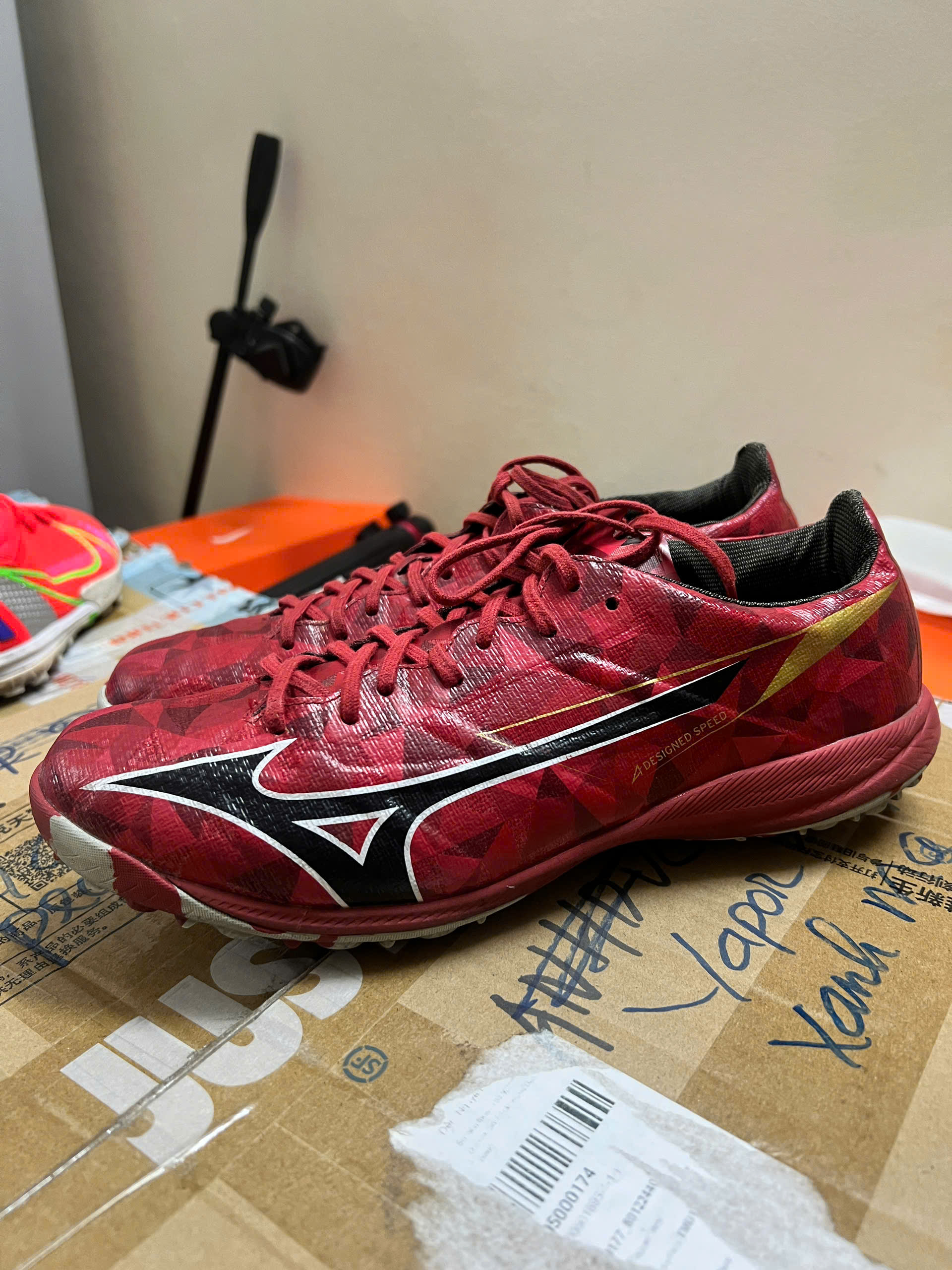 Mizuno Alpha 2 elite đỏ size 40.5 lướt đẹp P1GD256260